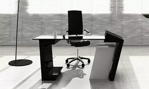 میز مدیریت شکیل سیاه و سفید