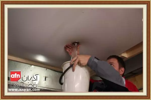 نحوه تخلیه آب پشت سقف کاذب کشسان