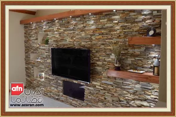 سنگ و آجر به جای کاغذ دیواری﻿﻿