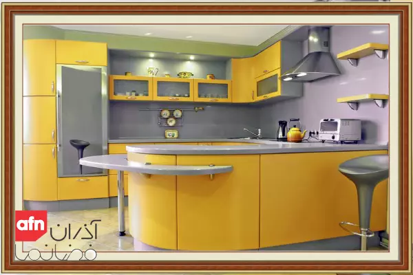 انتخاب کابینت زرد برای آشپزخانه