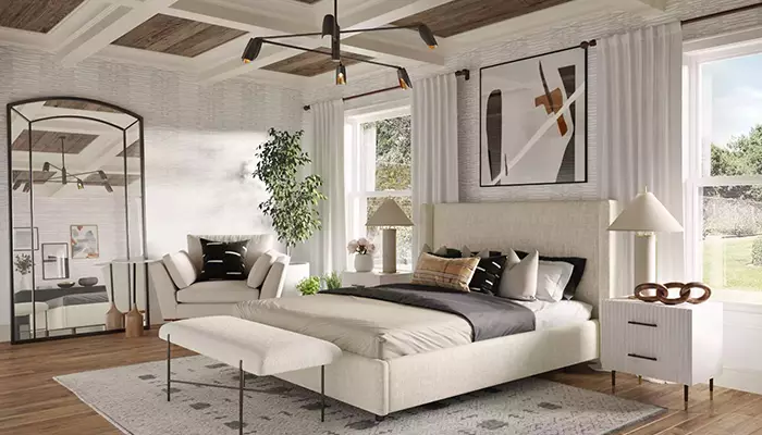 چیدمان دکوراسیون اتاق خواب به سبک مدرن